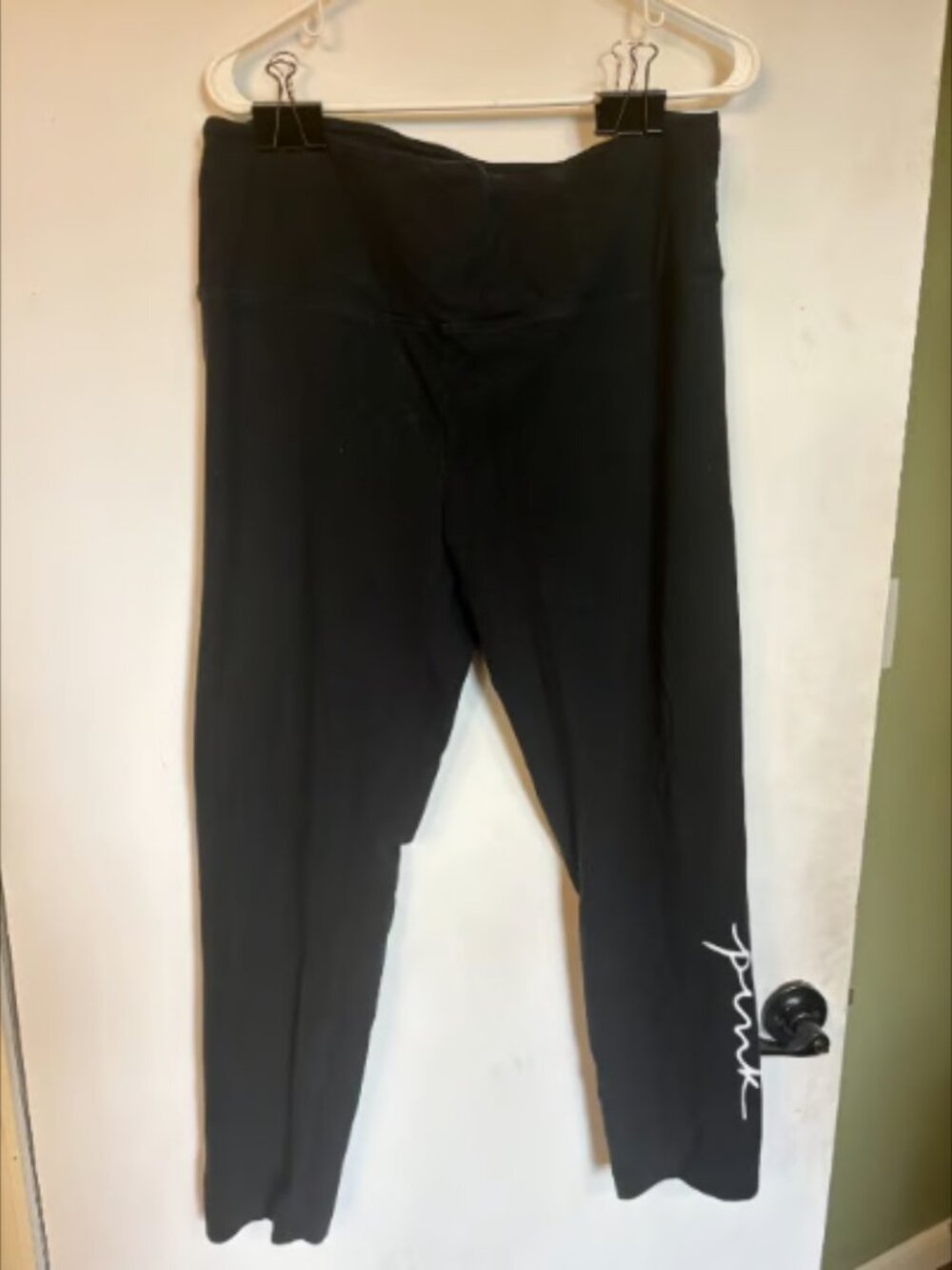 Pink Athletic Leggings Women's Black